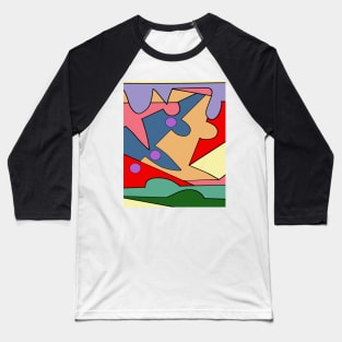 Cubist geometry 32 Baseball T-Shirt